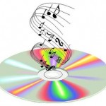cd with musical notes